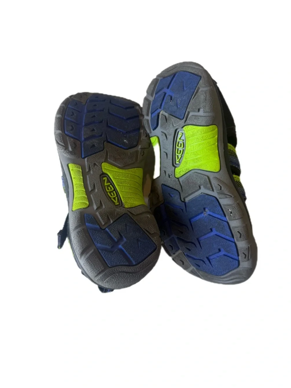 KEEN Newport H2 Kids Navy and Lime Athletic Sandals